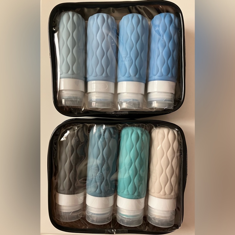 8 Toiletries Travel Bottles, TSA Approved 3oz Travel Size Container Leak Proof